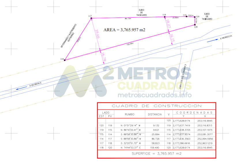 PLANO MEDIDAS TACICUARO