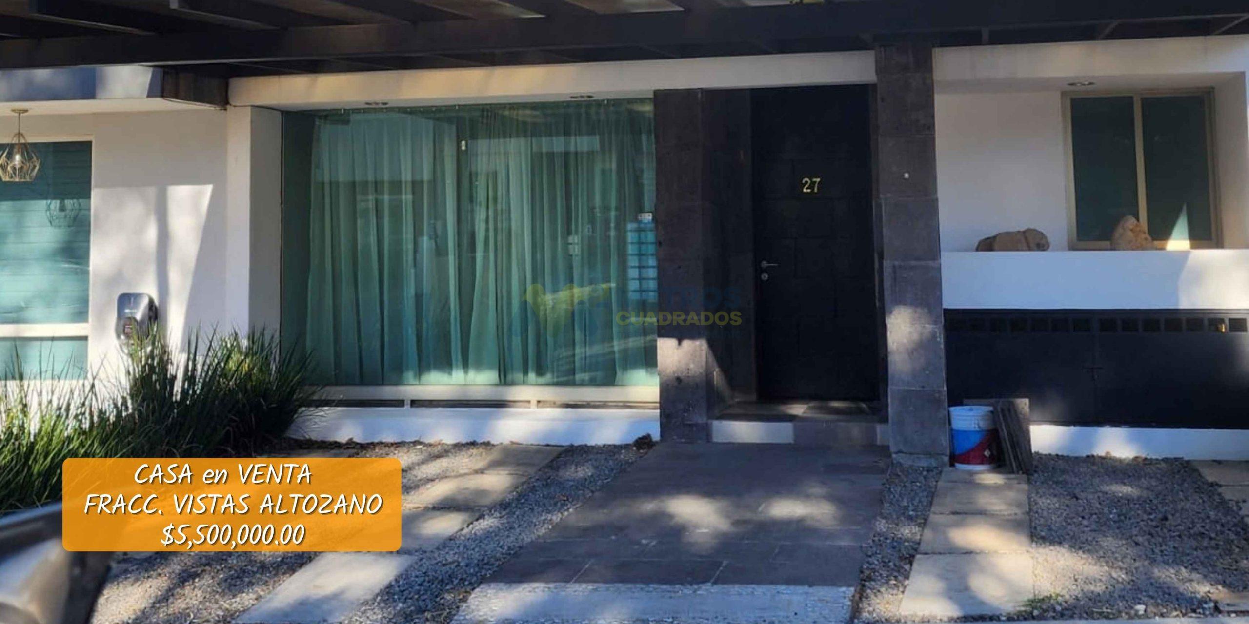 CASA en VENTA en FRACC. VISTAS ALTOZANO